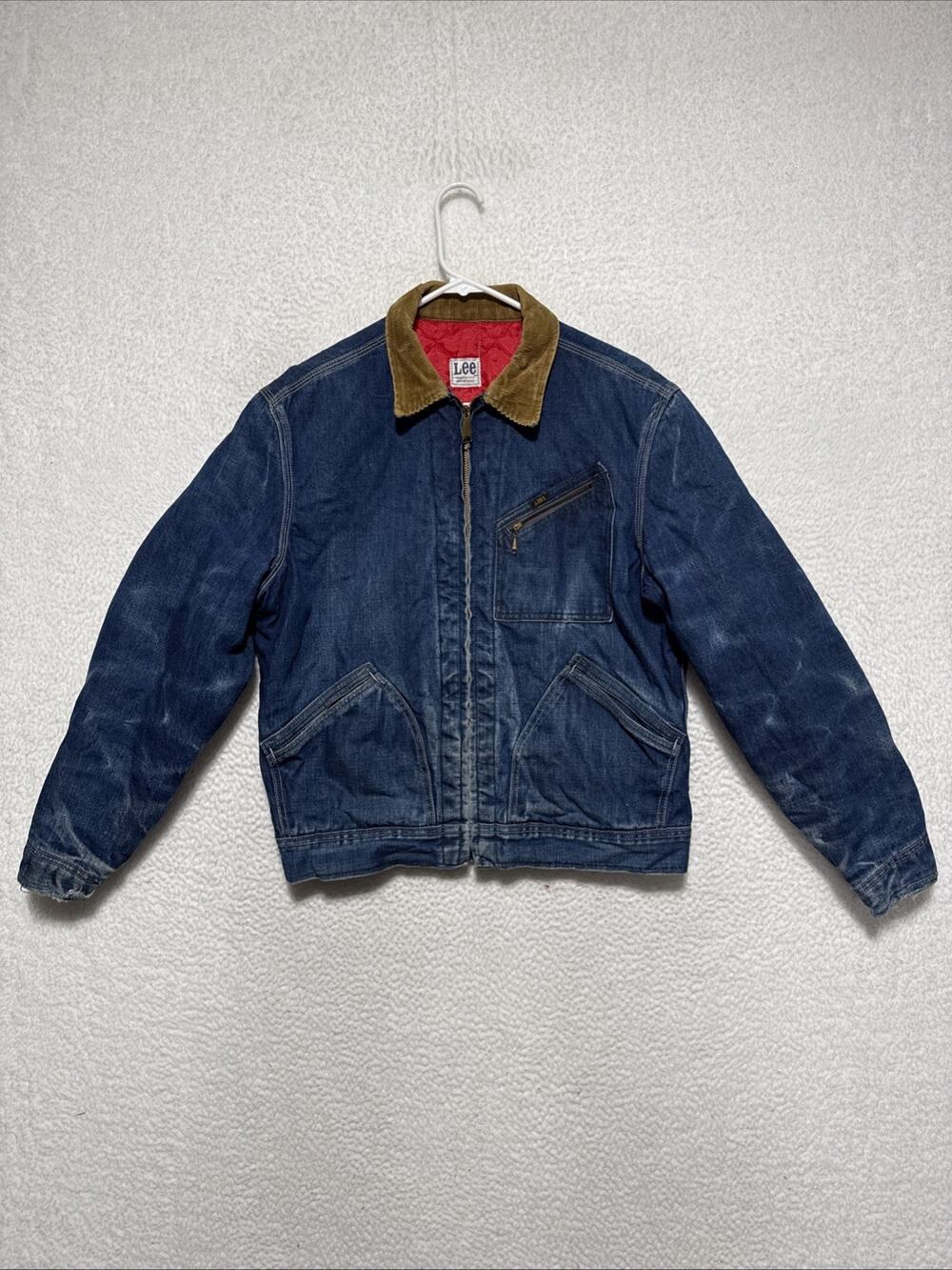 ViTG 70s Lee Men's Model 91-B Sanporized Full Zip Quilted Lined Denim Jacket Lg.